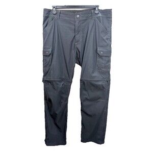 Kuhl Renegade Convertible Stealth Pants Mens 40x32 Gray Cargo Zip Off Shorts